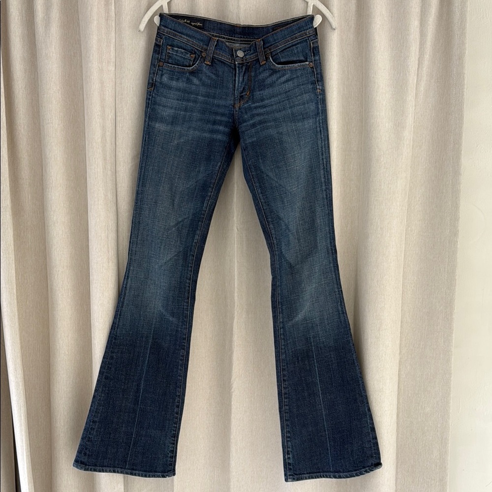 Citizens Of Humanity Blue Flare Wide Leg Jeans